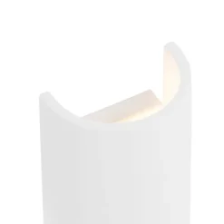 QAZQA Moderne Wandleuchte Weiß Rund - Colja Novo