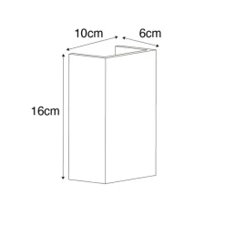 QAZQA Moderne Wandleuchte weiß rechteckig - Colja Novo