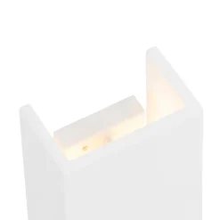 QAZQA Moderne Wandleuchte weiß rechteckig - Colja Novo