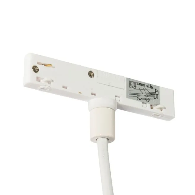 QAZQA Moderne weiße Hängelampe für 1-phasiges Schienensystem - Slimline Keno