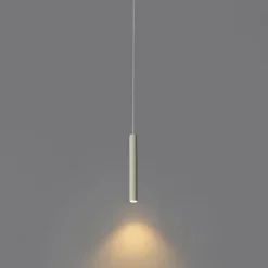 QAZQA Moderne weiße Hängelampe für 1-phasiges Schienensystem - Slimline Keno