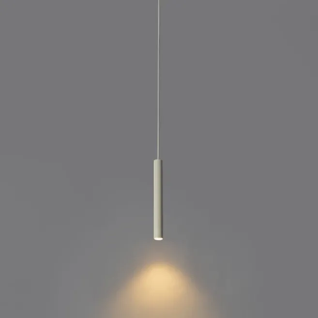 QAZQA Moderne weiße Hängelampe für 1-phasiges Schienensystem - Slimline Keno