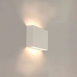 QAZQA Moderne weiße rechteckige 2-Licht-Wandleuchte - Otan