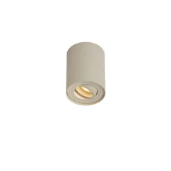 QAZQA Moderner Aufbaustrahler Beige GU10 50mm Drehbar und Kippbar - Rondoo Up