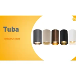 QAZQA Moderner Aufbaustrahler Schwarz 5,5cm GU10 50mm - Tuba