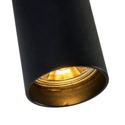 QAZQA Moderner Aufbaustrahler Schwarz 5,5cm GU10 50mm - Tuba