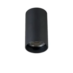 QAZQA Moderner Aufbaustrahler Schwarz 5,5cm GU10 50mm - Tuba