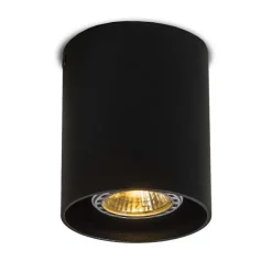 QAZQA Moderner Aufbaustrahler schwarz GU10 50mm - Tubo
