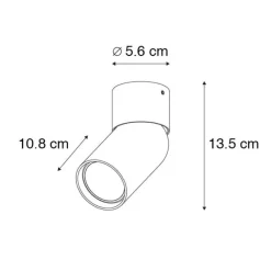 QAZQA Moderner Aufbaustrahler schwarz GU10 50mm - Falo