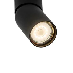 QAZQA Moderner Aufbaustrahler schwarz GU10 50mm - Falo