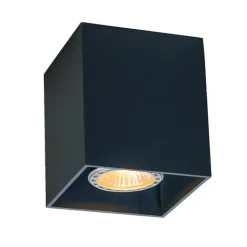 QAZQA Moderner Aufbaustrahler Schwarz GU10 50mm - Qubo