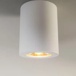 QAZQA Moderner Aufbaustrahler Weiß 7,5cm GU10 50mm - Tuba