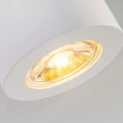 QAZQA Moderner Aufbaustrahler Weiß 7,5cm GU10 50mm - Tuba