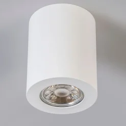 QAZQA Moderner Aufbaustrahler Weiß 7,5cm GU10 50mm - Tuba