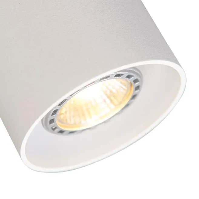 QAZQA Moderner Aufbaustrahler weiß GU10 50mm - Tubo