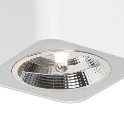 QAZQA Moderner Aufbaustrahler weiß quadratisch GU10 111mm - Boxer