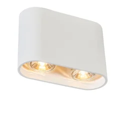 QAZQA Moderner Aufbaustrahler weiß 2-flammig GU10 50mm - Ronda