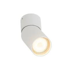 QAZQA Moderner Aufbaustrahler weiß GU10 50mm - Falo