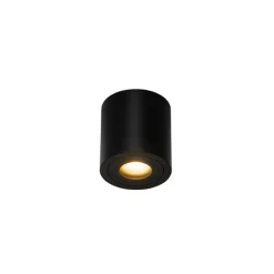 QAZQA Moderner Badezimmerfleck schwarz rund IP44 - Capa