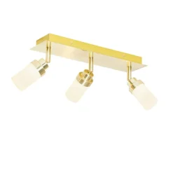 QAZQA Moderner Badezimmerspot Stahl 3-Licht IP44 - Japie