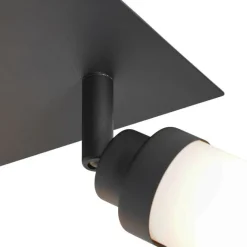 QAZQA Moderner Badezimmerspot schwarz 4-Licht IP44 - Japie