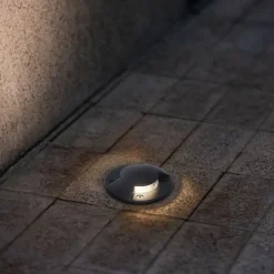 QAZQA Moderner Bodeneinbaustrahler schwarz GU10 50mm 2-Licht-Effekt IP65 - Cellar