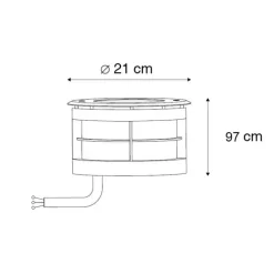 QAZQA Moderner Bodeneinbau-Strahler Stahl inkl. 20W LED - Bridge