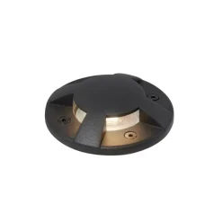 QAZQA Moderner Bodeneinbaustrahler schwarz GU10 50mm 4-Licht-Effekt IP65 - Cellar