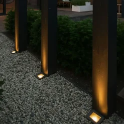 Kinder QAZQA Moderner Bodenspoiler Schwarz verstellbar IP65 - Oneon