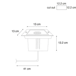 Kinder QAZQA Moderner Bodenspoiler Schwarz verstellbar IP65 - Oneon