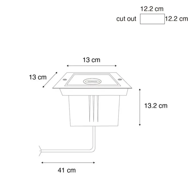 Kinder QAZQA Moderner Bodenspoiler Schwarz verstellbar IP65 - Oneon