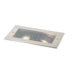 QAZQA Moderner Bodenstrahler aus Stahl, 2-flammig, verstellbar, IP65 – Oneon