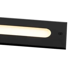 QAZQA Moderner Bodenstrahler schwarz 30 cm inkl. LED IP65 - Eline