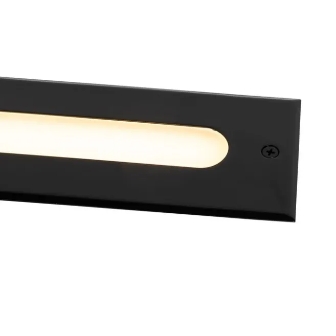 QAZQA Moderner Bodenstrahler schwarz 30 cm inkl. LED IP65 - Eline