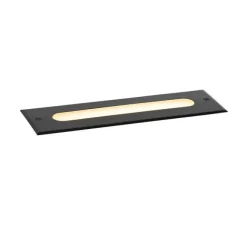 QAZQA Moderner Bodenstrahler schwarz 30 cm inkl. LED IP65 - Eline