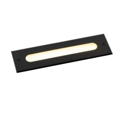 QAZQA Moderner Bodenstrahler schwarz 30 cm inkl. LED IP65 - Eline