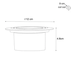QAZQA Moderner Bodenstrahler schwarz inkl. LED IP65 Solar - Terry