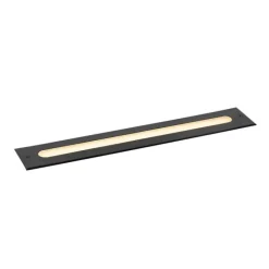 QAZQA Moderner Bodenstrahler schwarz 50 cm inkl. LED IP65 - Eline