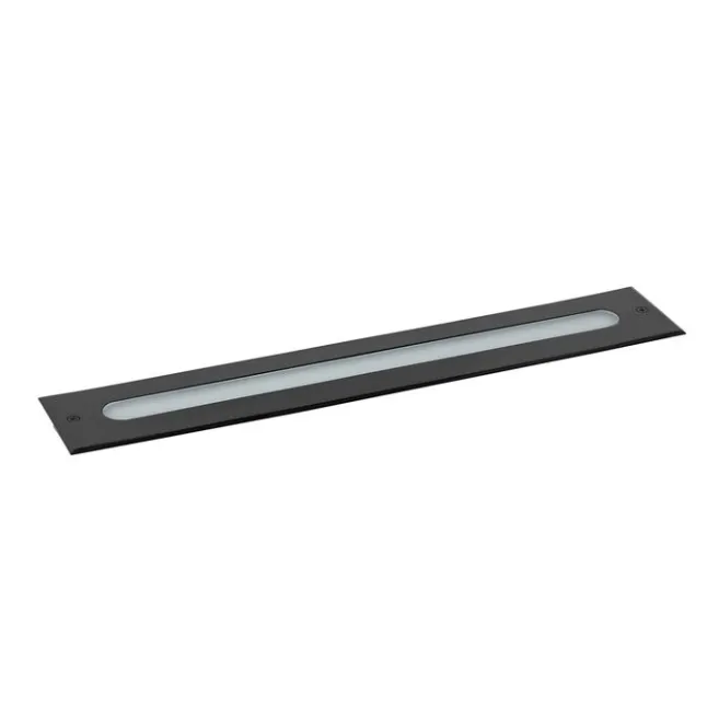 QAZQA Moderner Bodenstrahler schwarz 50 cm inkl. LED IP65 - Eline