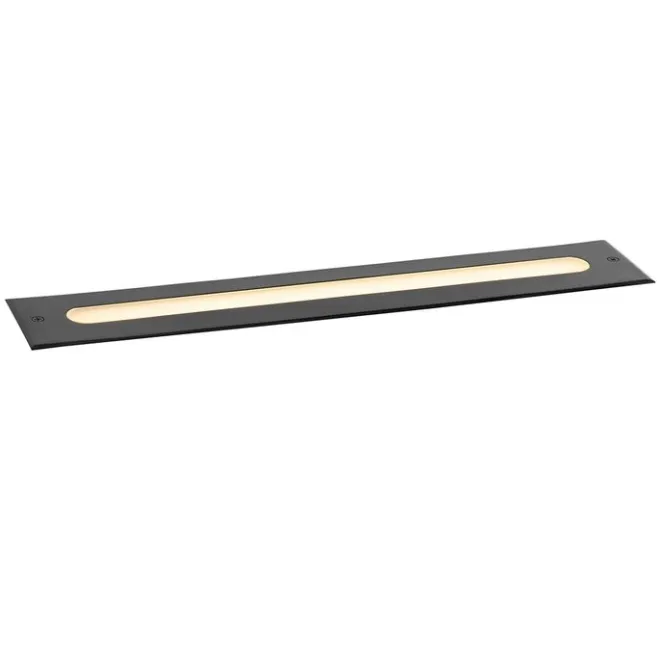 QAZQA Moderner Bodenstrahler schwarz 50 cm inkl. LED IP65 - Eline