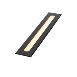 QAZQA Moderner Bodenstrahler schwarz 50 cm inkl. LED IP65 - Eline