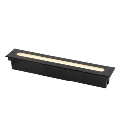 QAZQA Moderner Bodenstrahler schwarz 50 cm inkl. LED IP65 - Eline
