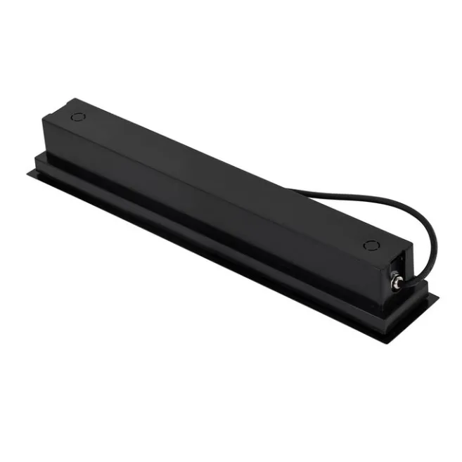 QAZQA Moderner Bodenstrahler schwarz 50 cm inkl. LED IP65 - Eline