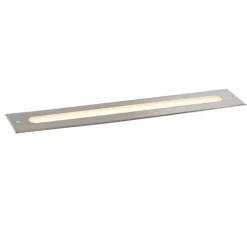 QAZQA Moderner Bodenstrahler Stahl 50 cm inkl. LED IP65 - Eline