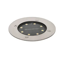 QAZQA Moderner Bodenstrahler Stahl inkl. LED IP65 Solar - Terry