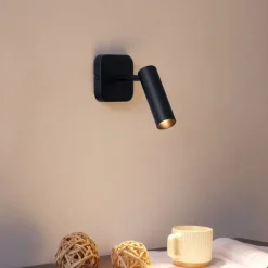 QAZQA Moderner Deckenspot schwarz rund GU10 35mm dreh- und neigbar - Kate