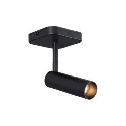 QAZQA Moderner Deckenspot schwarz rund GU10 35mm dreh- und neigbar - Kate