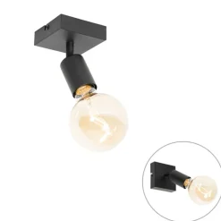 QAZQA Moderner Deckenspot schwarz quadratisch - Facil