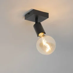 QAZQA Moderner Deckenspot schwarz quadratisch - Facil