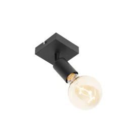 QAZQA Moderner Deckenspot schwarz quadratisch - Facil